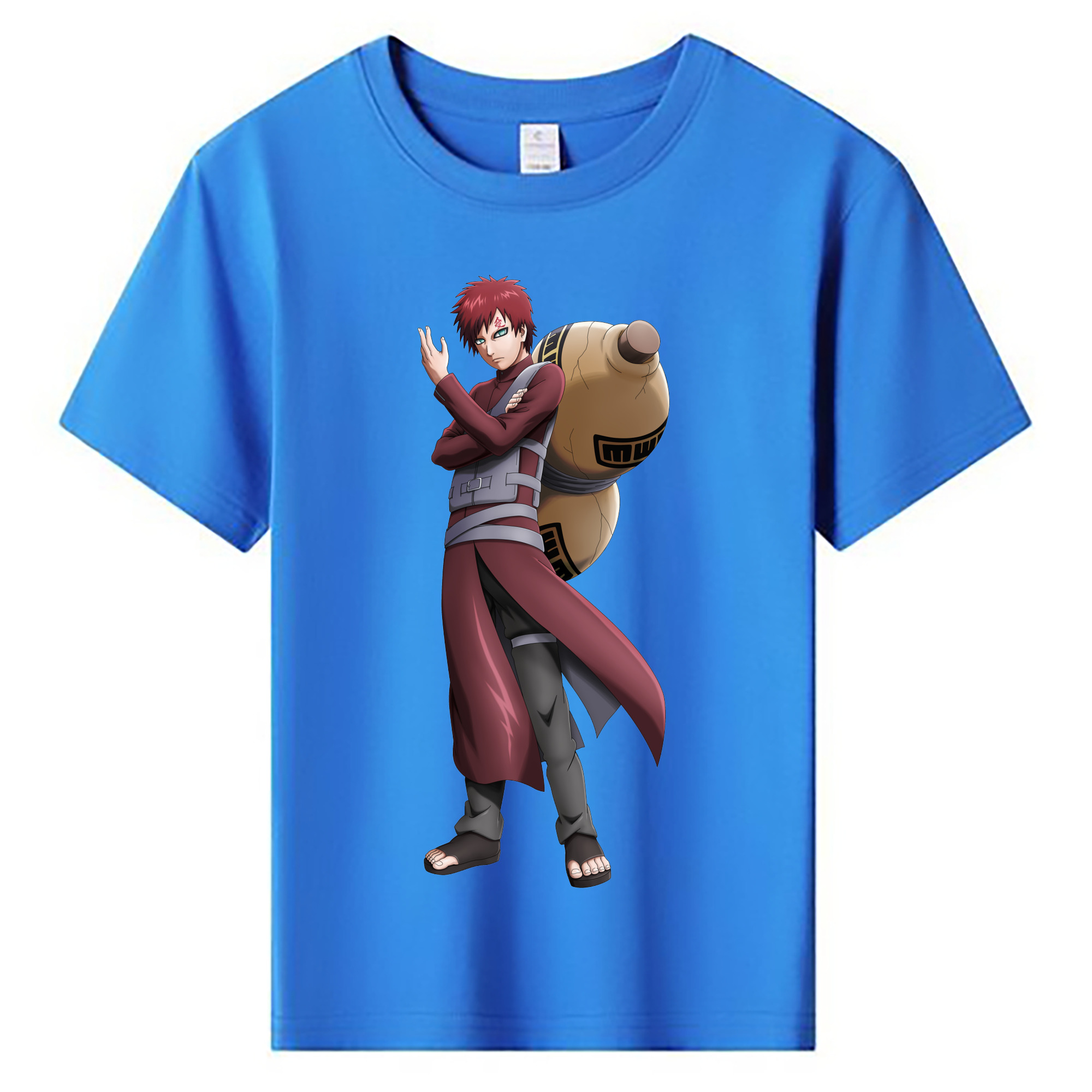 （画像用） NARUTO -ナルト- ガアラ Gaara 綿100％キッズTシャツ（フロントプリント）